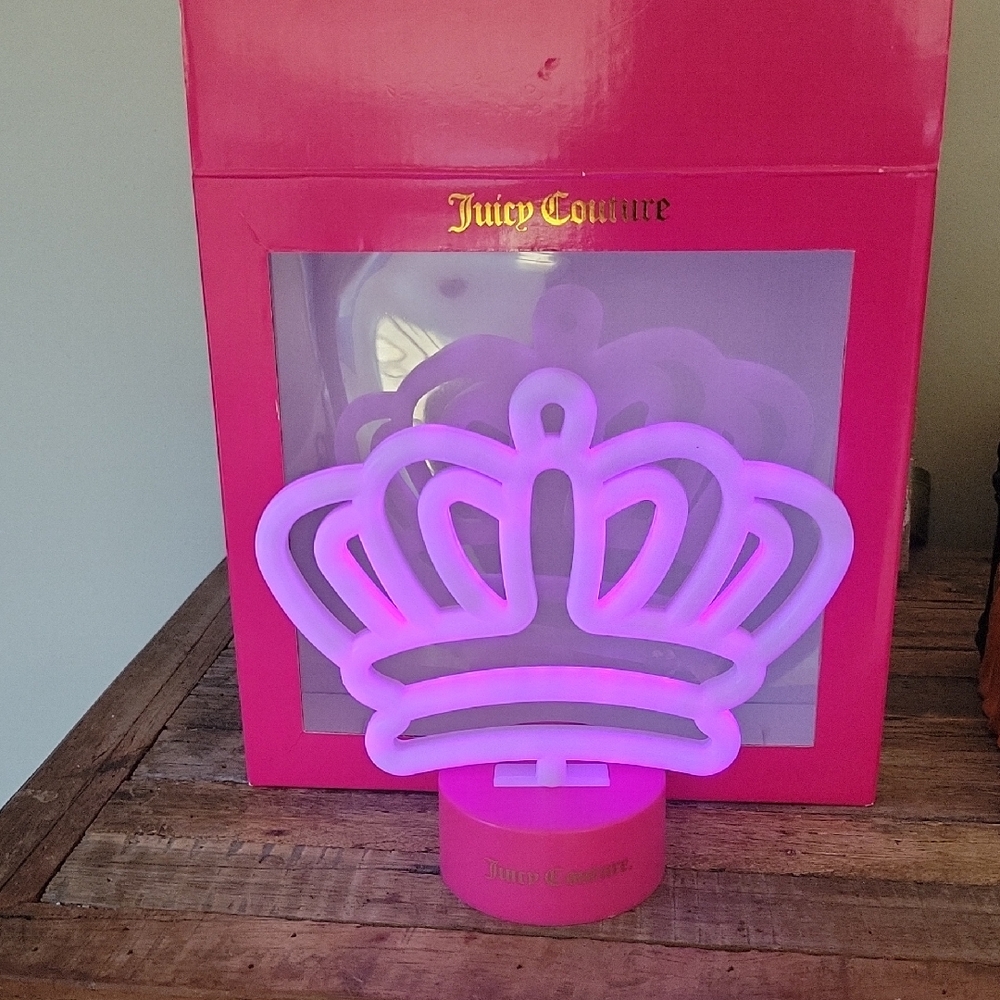 Juicy Couture Neon LED Pink Crown Light